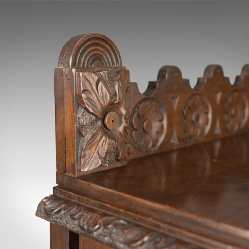 fig 4. Antique Console Table, C19th Scottish Carved Walnut