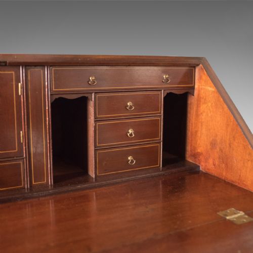 fig 3. Georgian Antique Bureau, English 18th Century Mahogany c.1780