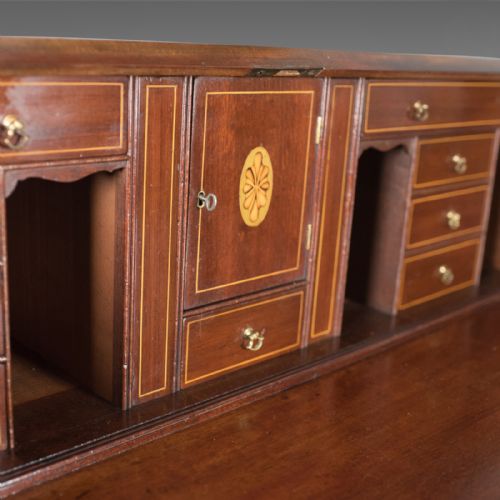 fig 4. Georgian Antique Bureau, English 18th Century Mahogany c.1780