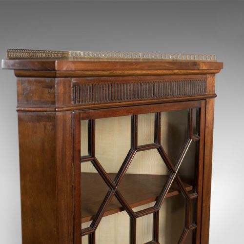fig 2. Edwardian Antique Glazed Display Corner Cabinet, English c.1910