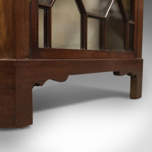 fig 3. Edwardian Antique Glazed Display Corner Cabinet, English c.1910