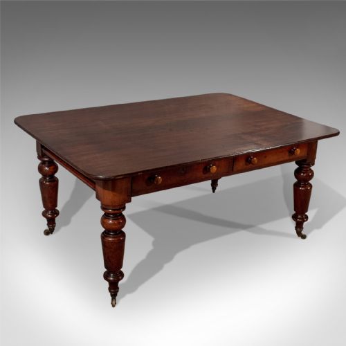 Antique Dining Kitchen Library Table Quality Mahogany English Victorian C1850