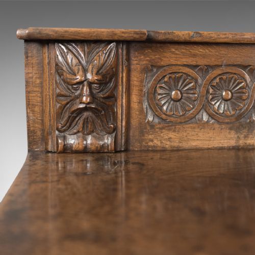 fig 2. Georgian Oak Dresser Base, 18th Century English Green Man Sideboard, c.1790
