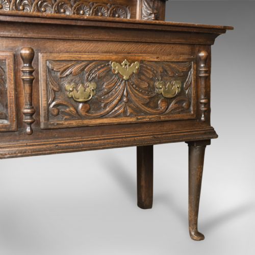 fig 5. Georgian Oak Dresser Base, 18th Century English Green Man Sideboard, c.1790