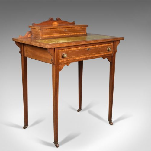 Edwardian Antique Writing Table, Top Quality Desk, London, England Cooper & Holt