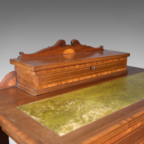 fig 4. Edwardian Antique Writing Table, Top Quality Desk, London, England Cooper & Holt