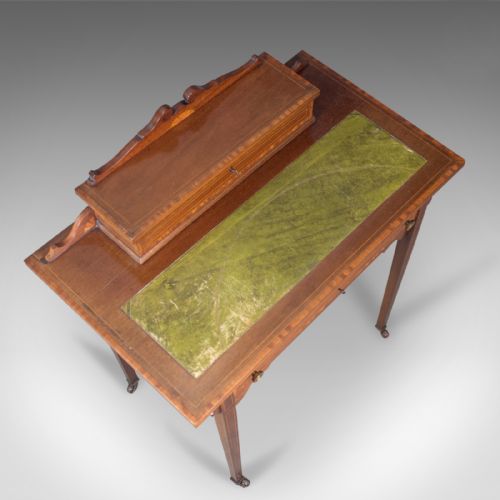 fig 5. Edwardian Antique Writing Table, Top Quality Desk, London, England Cooper & Holt
