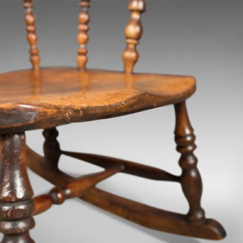fig 5. Victorian Antique Windsor Rocking Chair, English Armchair, Yorkshire c.1850