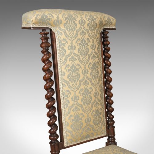 fig 2. Victorian Antique Chair, 19th Century Prie Dieu in Rosewood Bedroom Side Chair, c.1870