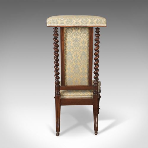 fig 3. Victorian Antique Chair, 19th Century Prie Dieu in Rosewood Bedroom Side Chair, c.1870