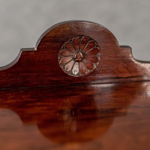 fig 4. Antique Edwardian Music Cabinet Rosewood Mirror Top Chiffonier Cupboard c1910