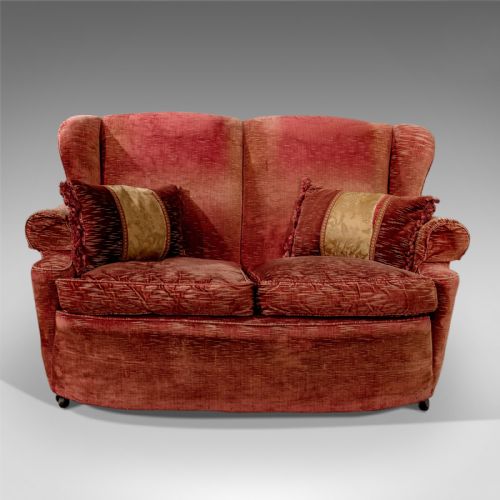 fig 2. Antique Vintage Art Deco Small 2 Seat Sofa Settee Couch c1930