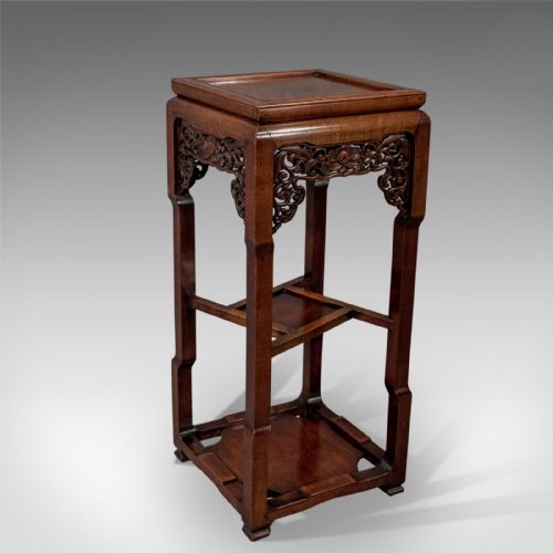 Antique Jardiniere Plant Lamp Three Tier Stand Chinese Oriental Victorian C1900