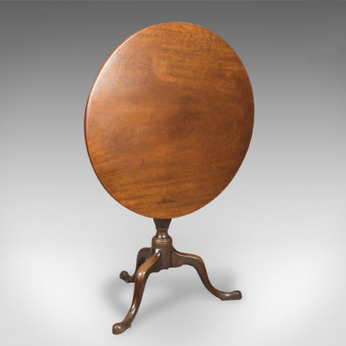 fig 1. Georgian Antique Tilt Top Table in Mahogany c.1800