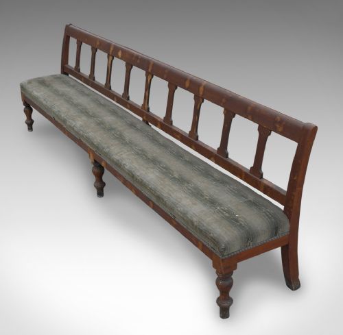 fig 2. Antique Very Large 10' Station Railway Railwayana Bench Seat Victorian c1900