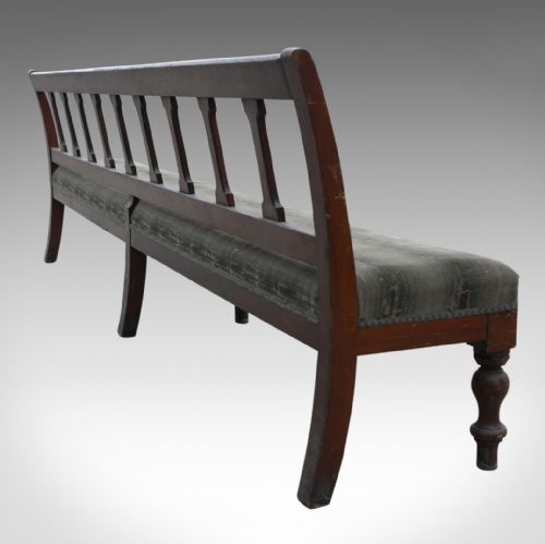 fig 3. Antique Very Large 10' Station Railway Railwayana Bench Seat Victorian c1900