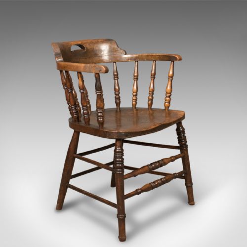 Victorian Antique Bow-back Chair, English Elm Windsor C.1870