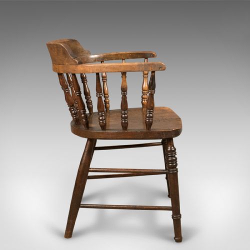 fig 1. Victorian Antique Bow-Back Chair, English Elm Windsor c.1870