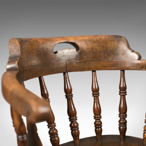 fig 2. Victorian Antique Bow-Back Chair, English Elm Windsor c.1870