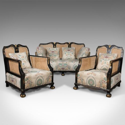 fig 1. Aesthetic Movement Antique Conservatory Suite, Chinoiserie Bergere c.1890