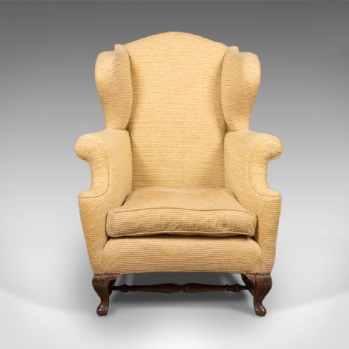 fig 1. Late Victorian Antique Wing Back Armchair, c.1900