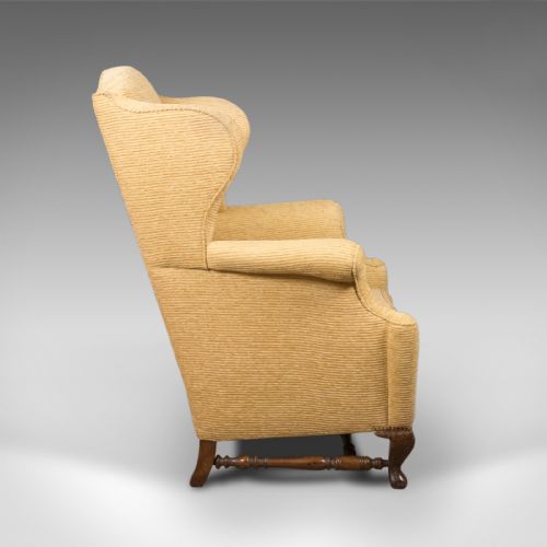 fig 2. Late Victorian Antique Wing Back Armchair, c.1900