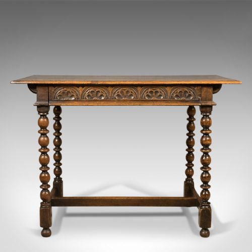 fig 1. Georgian Antique Side Table, English, Oak, 18th Century c.1780