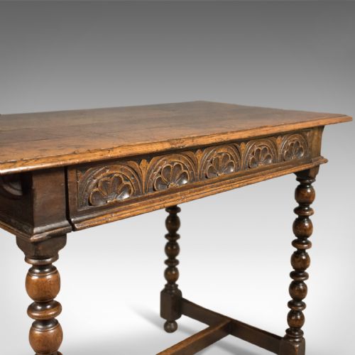 fig 3. Georgian Antique Side Table, English, Oak, 18th Century c.1780