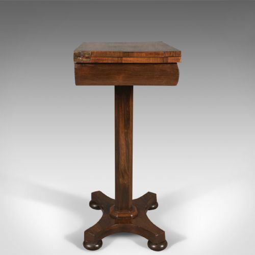 fig 2. Antique Fold Over Games Table, English Regency, Chess Board, c.1820
