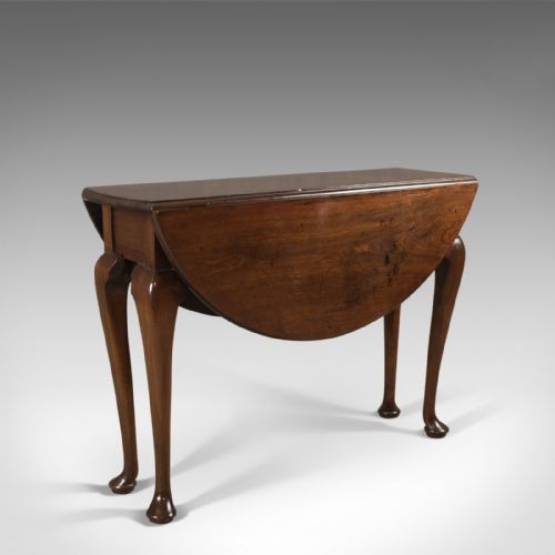 Antique Drop Flap Dining Table, Mahogany, English, Early Georgian