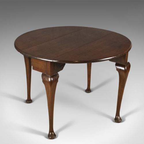 fig 1. Antique Drop Flap Dining Table, Mahogany, English, Early Georgian