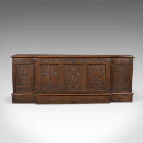 fig 1. Antique Long Cupboard, c.1700 and Later English Oak Dresser Cabinet
