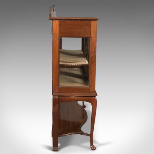 fig 2. Antique Glazed Display Cabinet, English, Walnut, Edwardian, c.1910