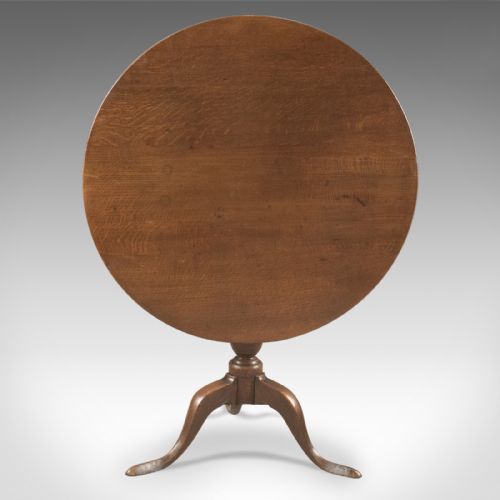 fig 2. Antique Tilt Top Table, Georgian Oak c.1775