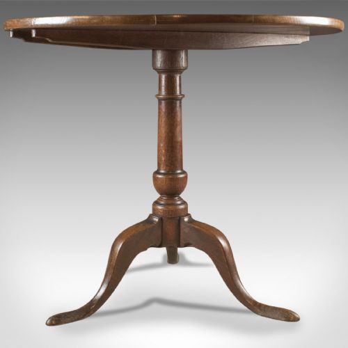 fig 3. Antique Tilt Top Table, Georgian Oak c.1775