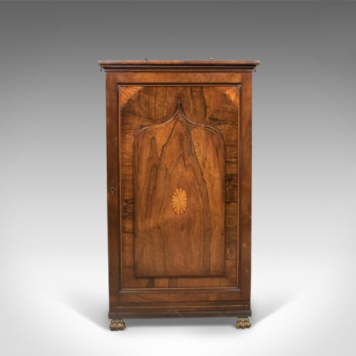 fig 1. English Regency Antique Music Cabinet with Stand, Rosewood c.1820