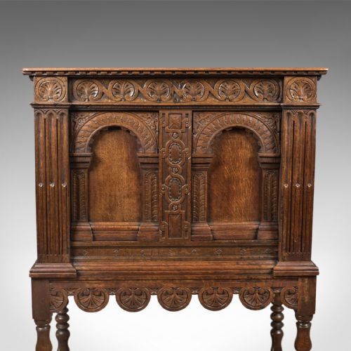 fig 3. Victorian Antique Livery Cupboard in the 17th Century Taste, English, Oak c.1880