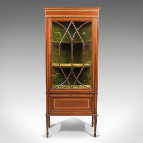 fig 2. Antique Glazed Display Cabinet, Mahogany, Edwardian, English, c.1910