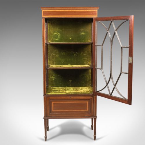 fig 1. Antique Glazed Display Cabinet, Mahogany, Edwardian, English, c.1910