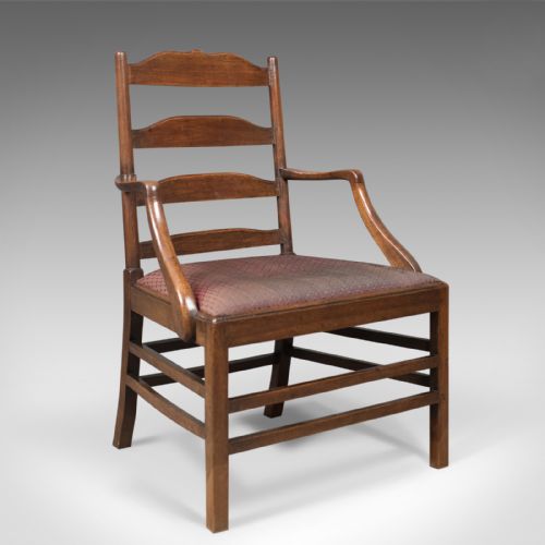 Late Georgian Antique Elbow Chair, English, Chippendale Overtones to Lower Frame