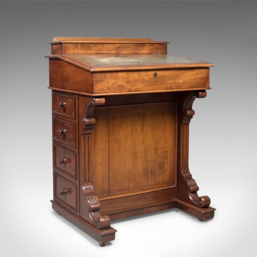Antique Davenport, English, Victorian Writing Desk, Mahogany, C.1870