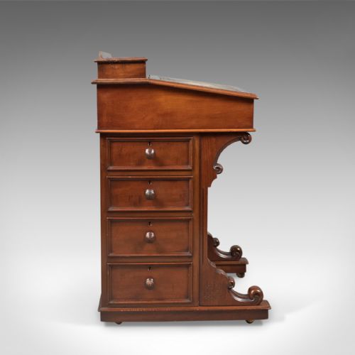 fig 3. Antique Davenport, English, Victorian Writing Desk, Mahogany, c.1870