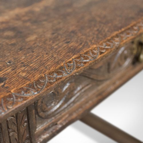 fig 2. Early Georgian Antique Side Table, English Oak, c.1750