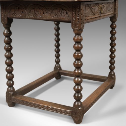 fig 4. Early Georgian Antique Side Table, English Oak, c.1750