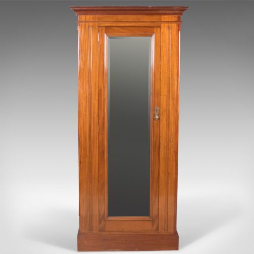 fig 1. Victorian Antique Corner Wardrobe, Mahogany, English c.1880