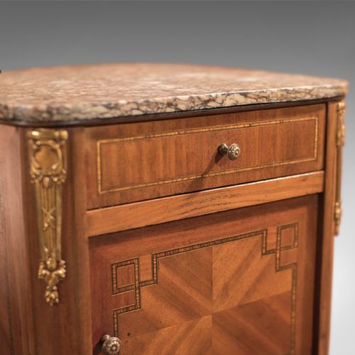 fig 2. Antique Bedside Table, Mahogany Pot Cupboard, Nightstand c1900