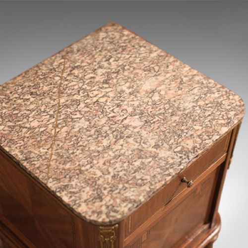 fig 3. Antique Bedside Table, Mahogany Pot Cupboard, Nightstand c1900