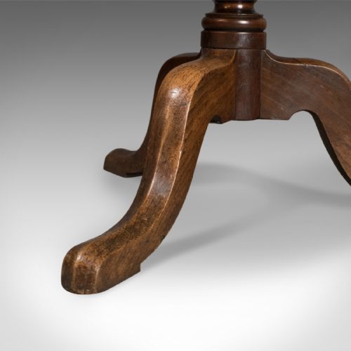 fig 2. Mid-Size Antique Tilt Top Table, Circular, Georgian, Oak c.1760