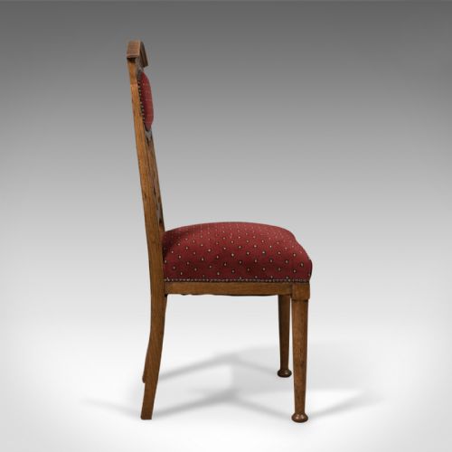 fig 3. Antique Set of 4 Dining Chairs, Liberty Taste, English, Oak, Edwardian c.1910