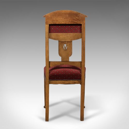 fig 4. Antique Set of 4 Dining Chairs, Liberty Taste, English, Oak, Edwardian c.1910